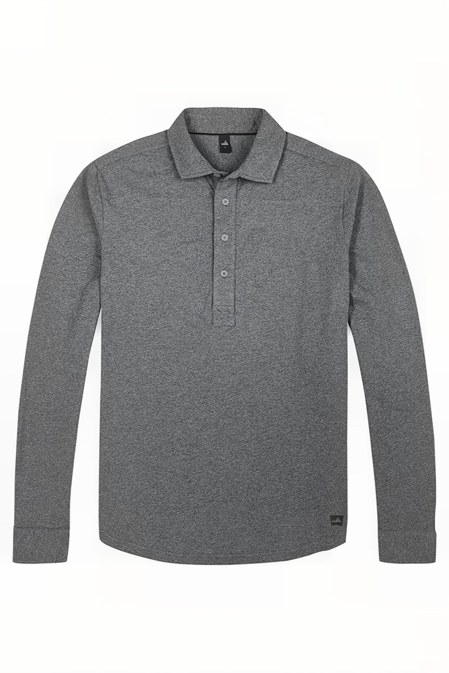 NORTON | TAILORED JERSEY POLOSHIRT DARK MARL GREY 1
