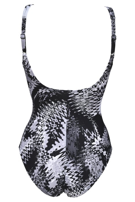 W ZORA U BACK ONE PIECE D-CUP BLACK MULTI 2