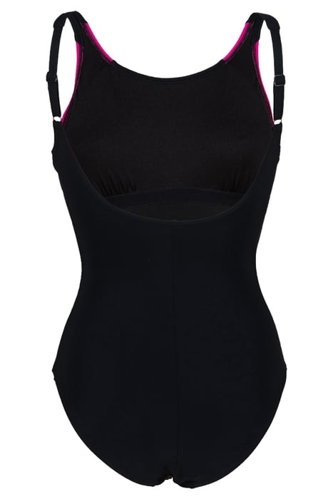 WOMEN'S BODYLIFT SWIMSUIT LOLA U BACK PA BLACK-ROSE VIOLET 5