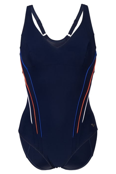 WOMEN'S BODYLIFT SWIMSUIT MARINA EYE BAC NAVY-BRIGHT BLUE-PE 4