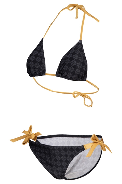 WOMEN'S ARENA 50TH BIKINI TRIANGLE BLACK MULTI-GOLD 6