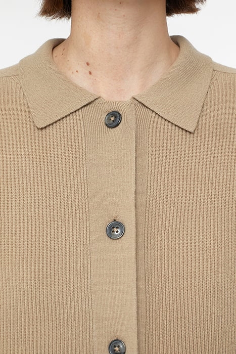 CREW NECK CARDIGAN BROWN SUGAR 5