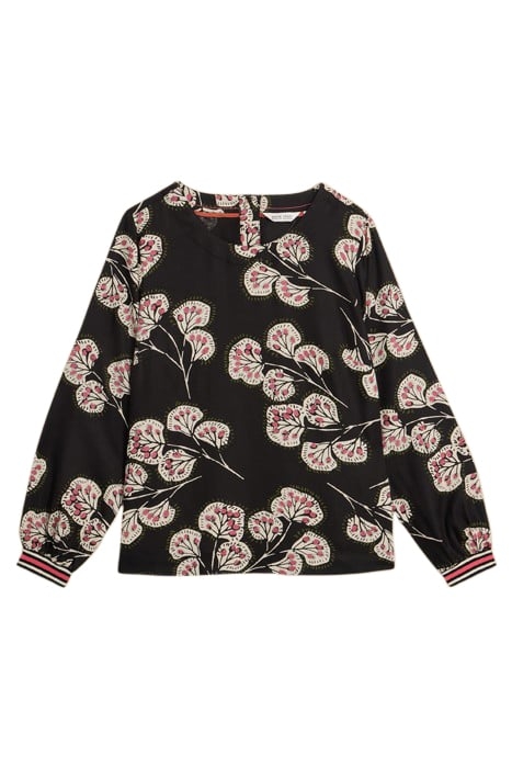 IRIS ECO VERO TOP BLACK PRINTED 2