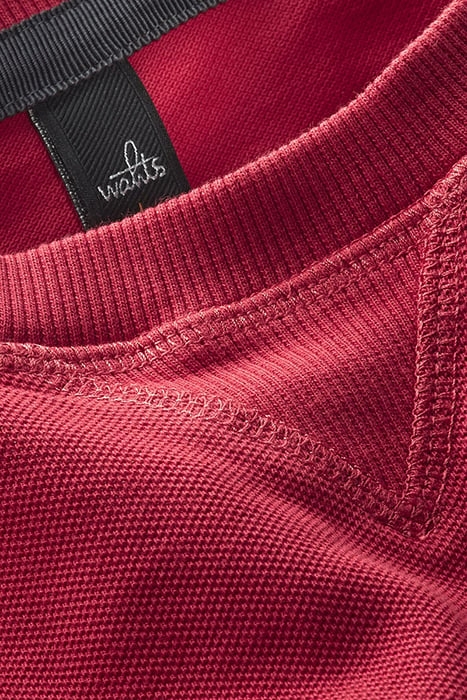 ROWE | PIQUÉ SWEATER SUNSET RED 2