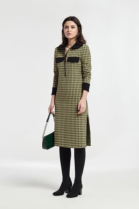 JACQUARD KNIT HIGH NECK AITA6 TOP GREEN 1