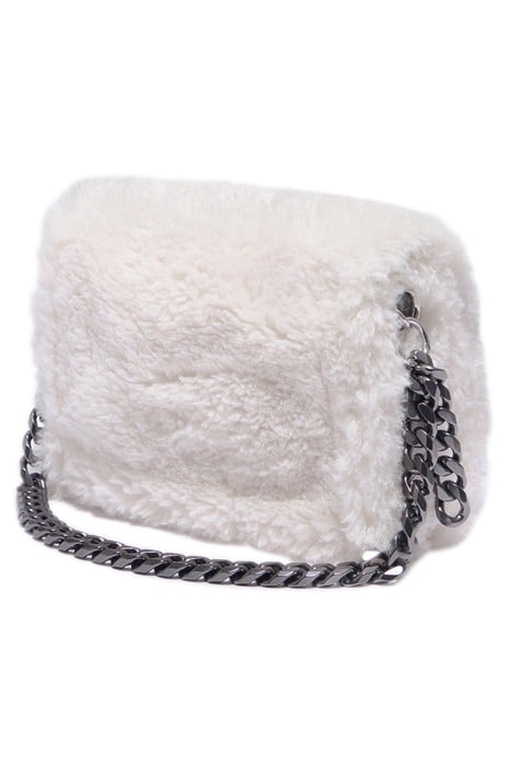 M WHITE FUR SHOULDER BAG 2