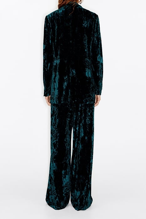 GREEN VELVET A-LINE BLAZER 2