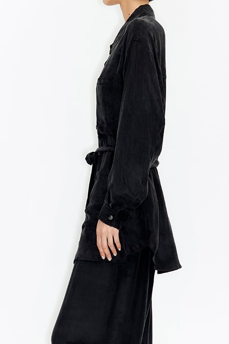 BLACK BELTED SHIRT 4