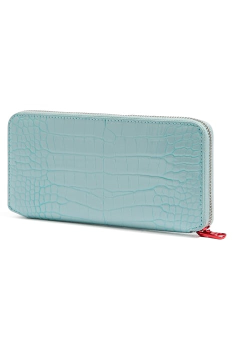 AQUAMARINE MOCK CROC BOOK WALLET 2