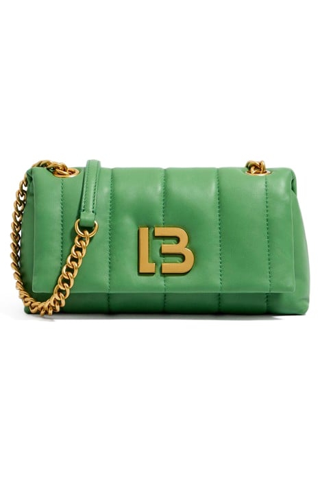 S GREEN LEATHER FLAP BAG 1