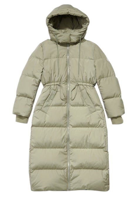 LONG POWDER GREEN DOWN PUFFER 3