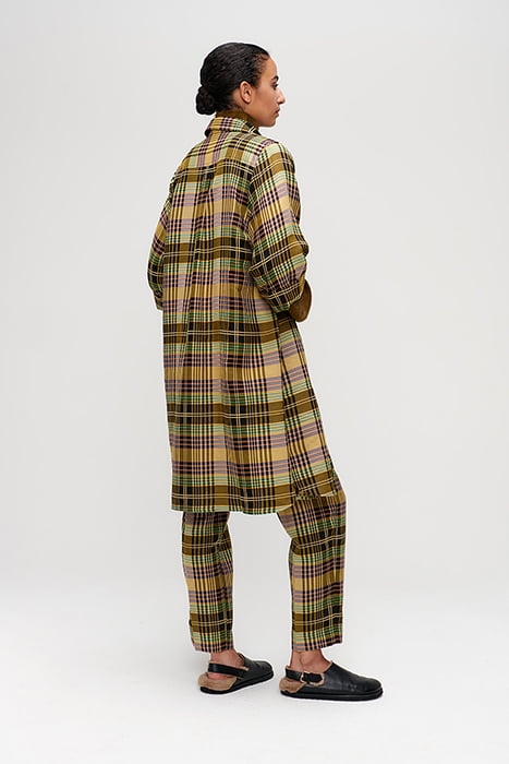 DOOR CHECKED DRESS MOSS 4