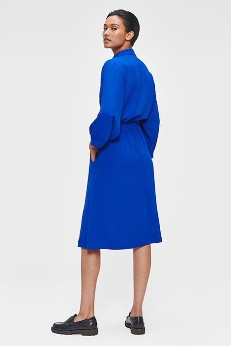 FLUID WAISTED DRESS BLUE 2