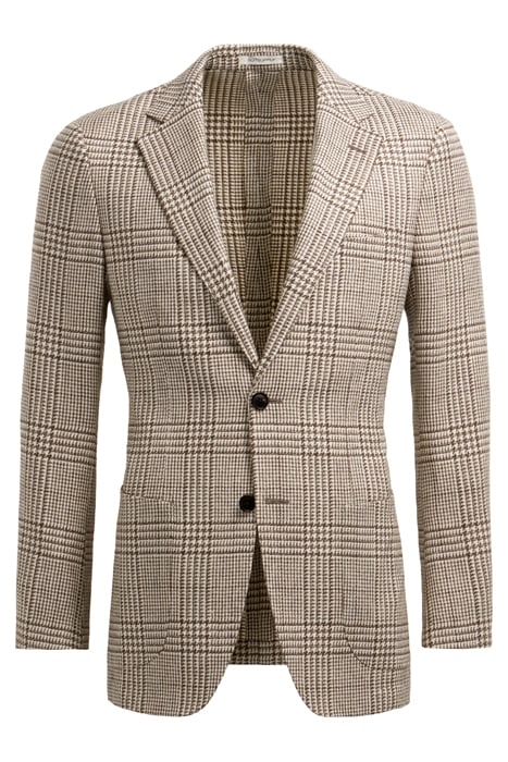 MID BROWN CHECKED TAILORED FIT HAVANA BLAZER 3