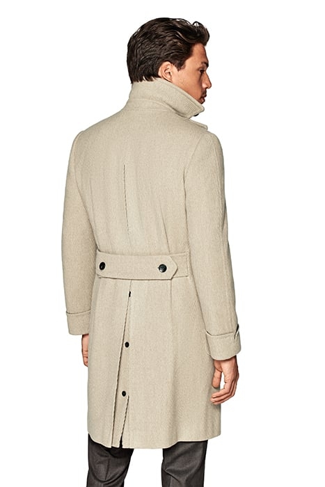 LIGHT BROWN TWILL POLO COAT 2