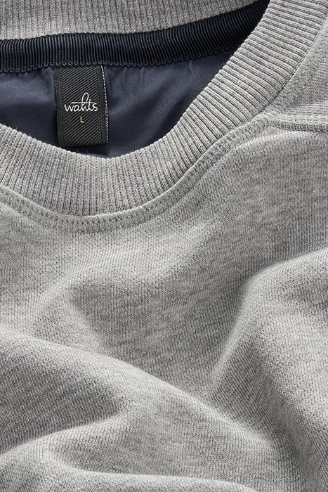 MOORE-BAND | CREW NECK SWEATER LIGHT GREY MELANGE 2