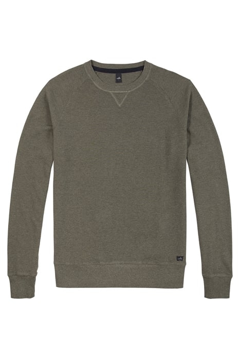 ROWE | PIQUÉ SWEATER ARMY GREEN MELANGE 1