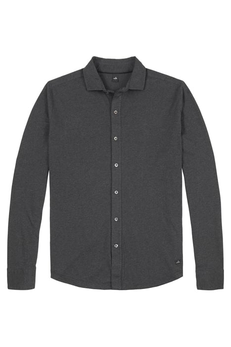 BARTON | TAILORED JERSEY SHIRT ANTHRACITE MELANGE 1
