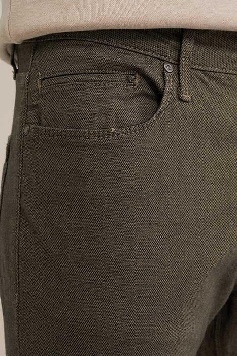 5-POCKET MID WAIST DARK GREEN 5