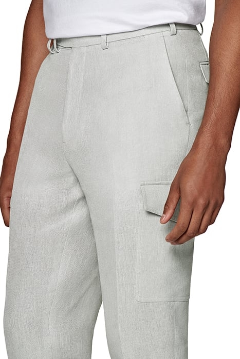 LIGHT GREY WIDE LEG TAPERED TROUSERS 5