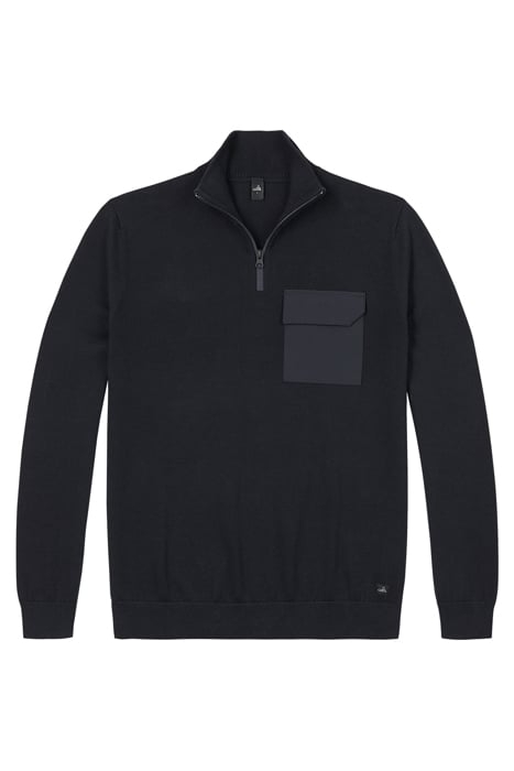 LEWIS | COTTON HALF ZIP PULLOVER NIGHT BLUE 2