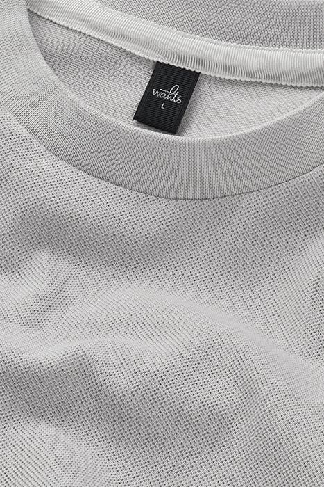 SULLIVAN | JERSEY PIQUÉ CREWNECK SWEATER LIGHT GREY 4