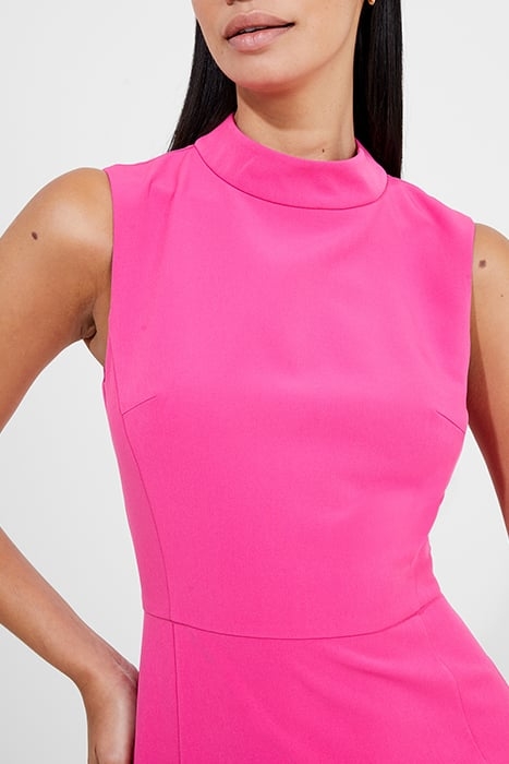 ECHO CREPE MOCK NECK DRESS PURPLE 4