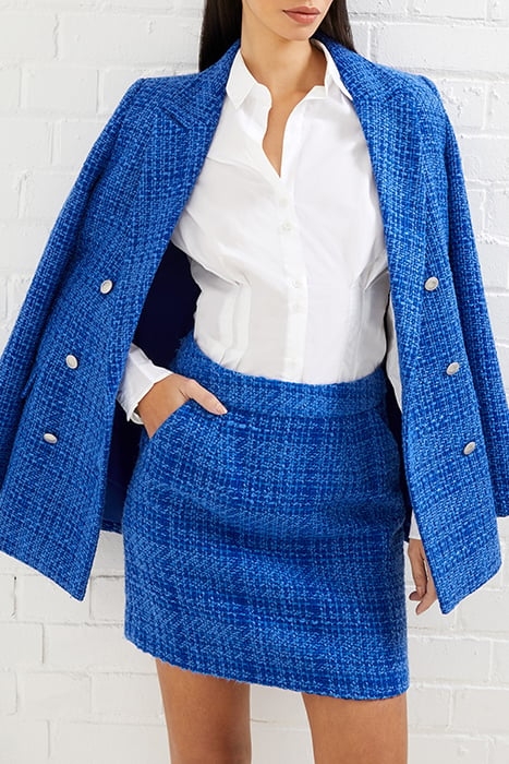 AZZURRA TWEED MINI SKIRT BLUE 5