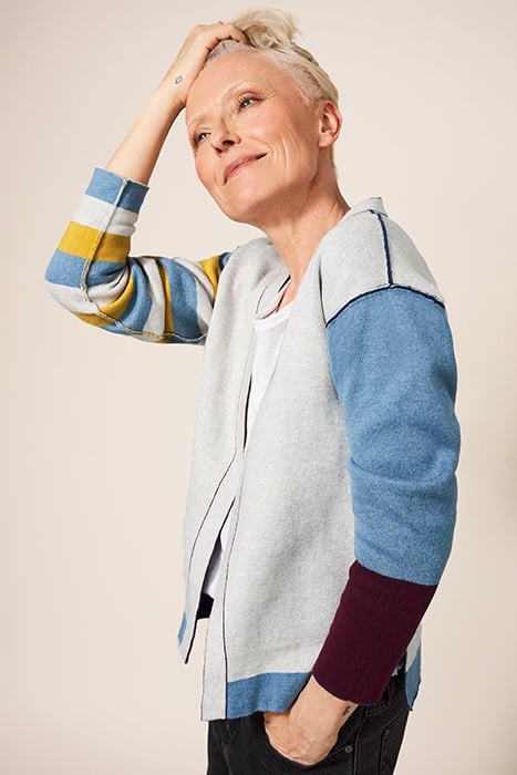 REVERSIBLE STRIPE CARDI NAVY 3