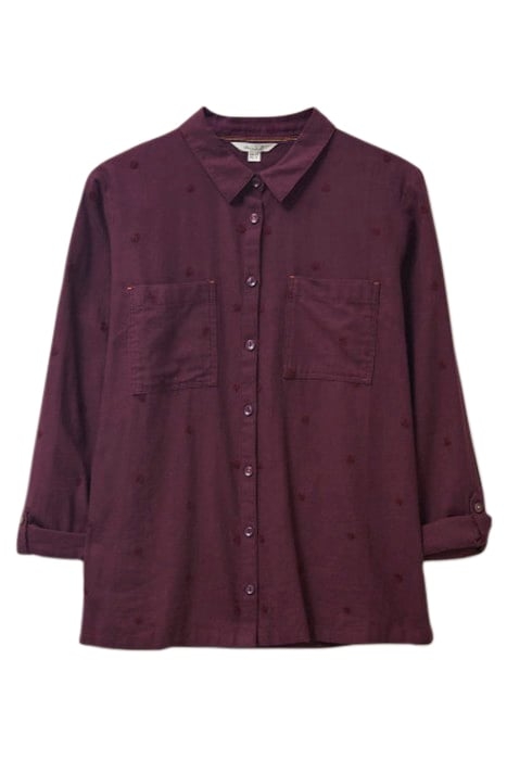 EMILIA  COTTON SHIRT PLUM 4