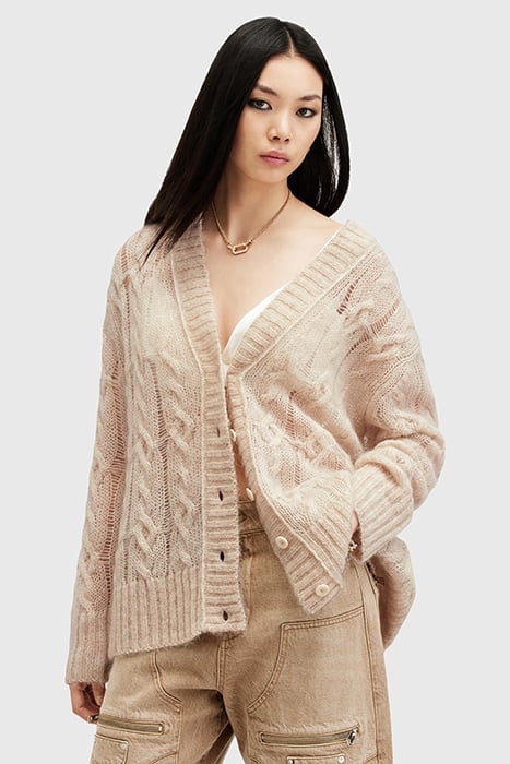 REGAN CARDIGAN ECRU WHITE 1