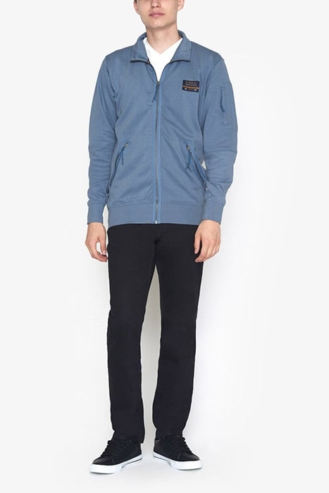 MIKKELSI ZIP CARDIGAN BLUE MIRAGE 3