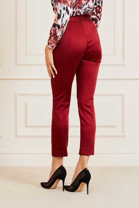 ROXANNE PANT LACQUER RED STRAIGHT 2