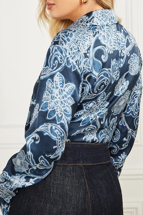MELISSA PRINTED SHIRT FLORAL INK BUTTON-DOWN PRINT 5