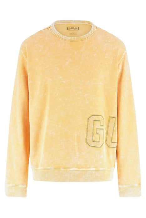TREATED GUESS LOGO CN SWEATSHI MANGO SEED YELLOW 4