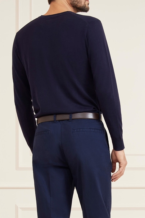 ESSENTIAL NECK GAR SMART SWEATER BLUE 2
