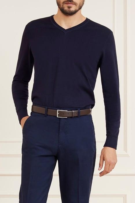 ESSENTIAL NECK GAR SMART SWEATER BLUE 1
