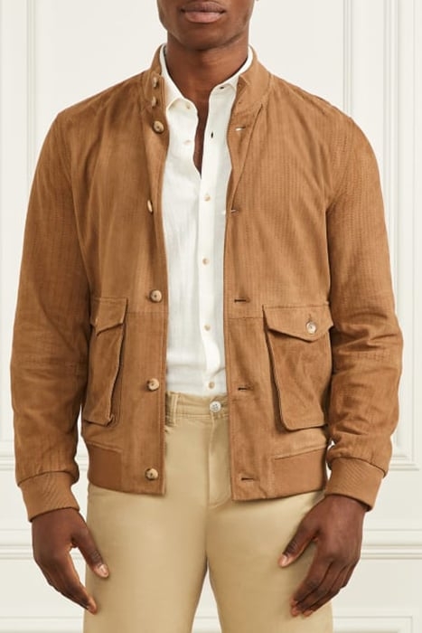 SUEDE JACKET TALL BOOTS LIGHT BROWN 1