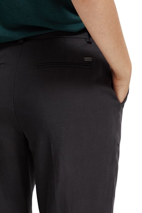 LOWRY - MID RISE SLIM LEG DRAPEY PANTS CHARCOAL 6