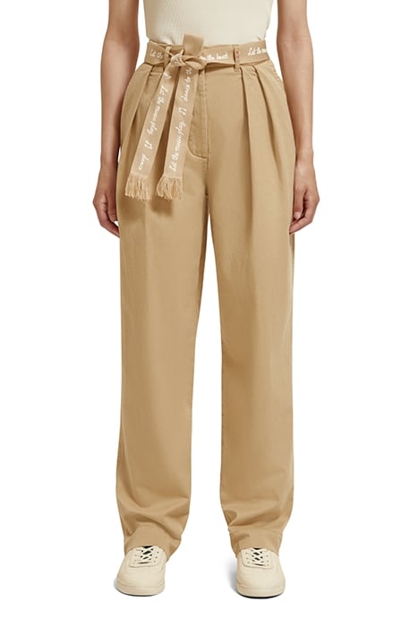 FAYE - HIGH RISE RELAXED TAPERED LEG PAPER BAG UTILITY PANTS 1