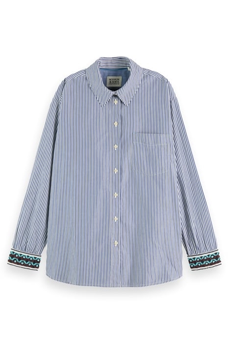OVERSIZED SHIRT WITH POCKET MARINE STRIPE 4