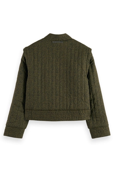 QUILTED REVERSIBLE JACKET LEOPARD SPOT GREEN 6