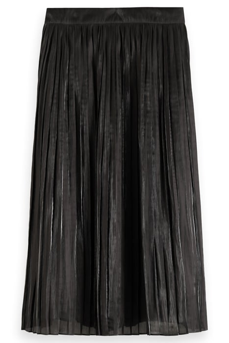 PLEATED HIGH RISE MAXI SKIRT EVENING BLACK 5