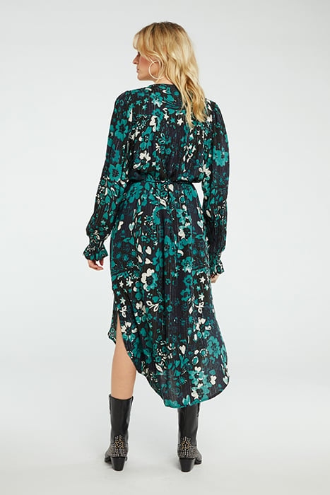 WILLOW DRESS BLACK/KEEP IT TEAL 2