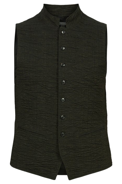 BUTTON FRONT CLOSURE VEST KELP 2