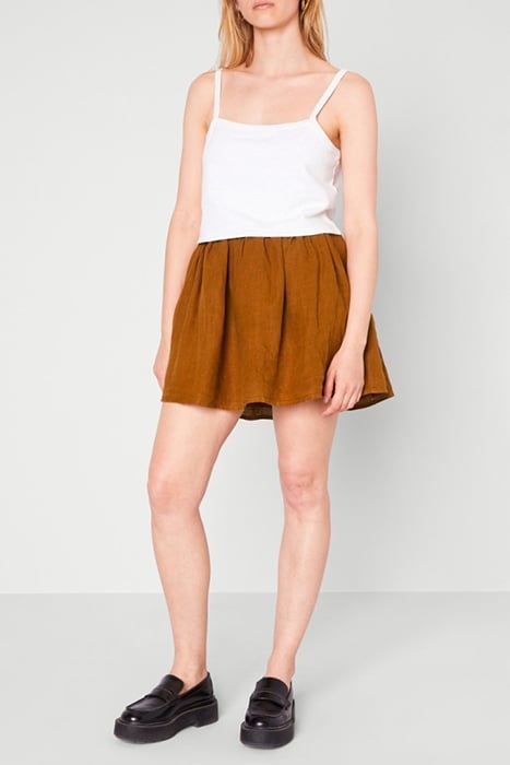 HIGH WAIST TRAPEZE ZIPPED SKIRT FAON 1