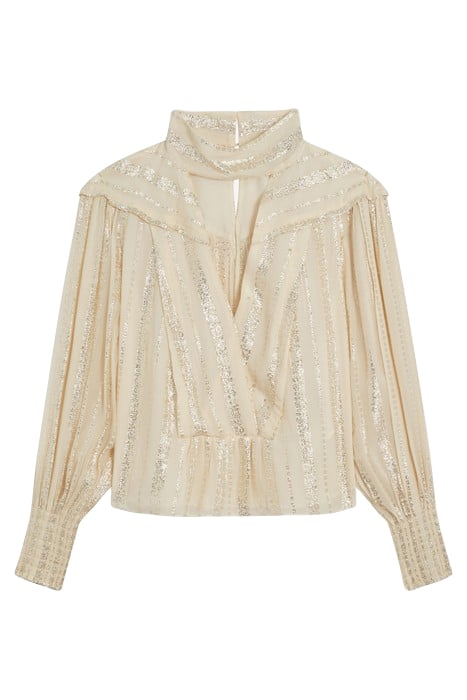 VIVIANA BLOUSE IN ECRU/SILVER 4