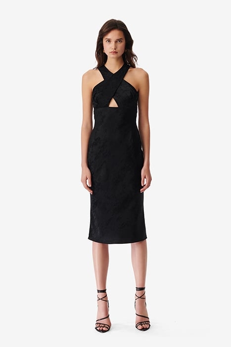 CALVINO DRESS IN SHINY BLACK 1
