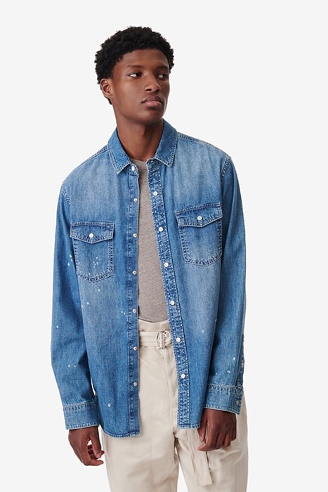 KIRO DENIM JACKET IN MID BLUE USED 1