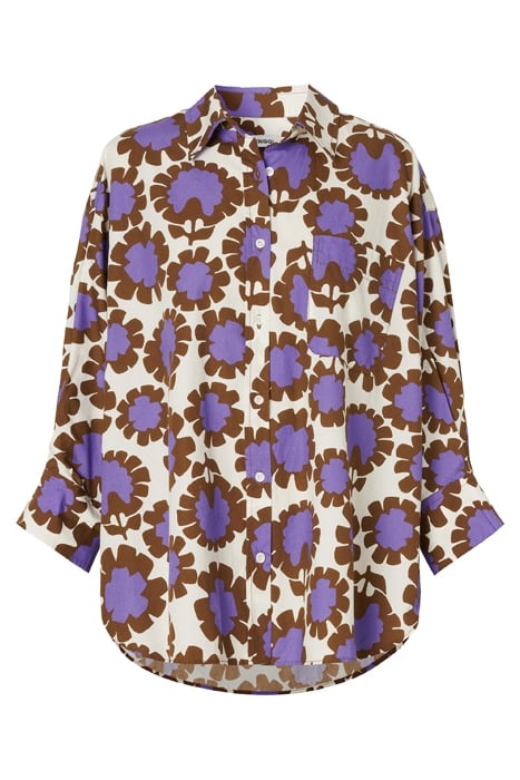 COTTON PRINTED SHIRT VIOLET 3